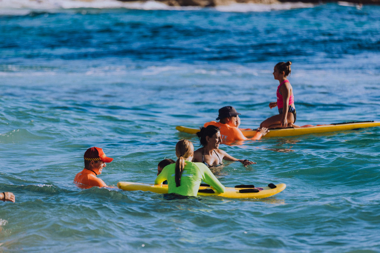 Article volunteer autism swim bronte beach